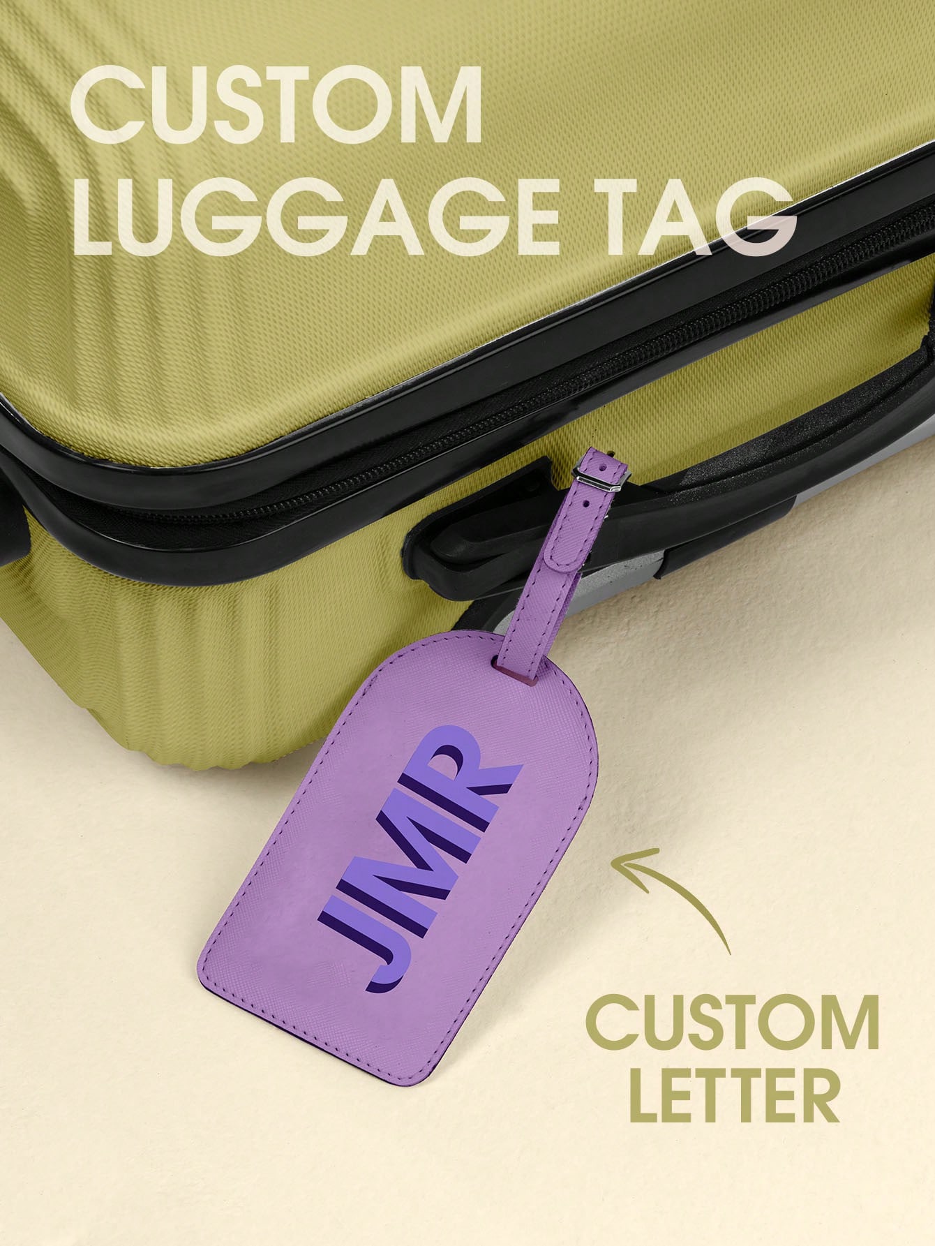 Women Bags For Party - Tag Bagasi Inisial Pribadi Huruf Kustom