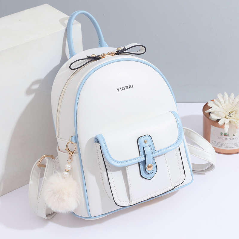 Mini Backpack Women - Ransel wanita bergaya warna solid, ransel