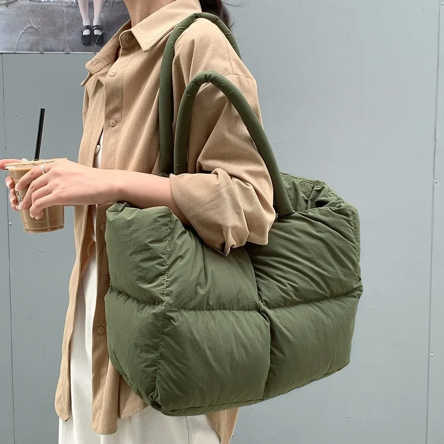 Women'S Tote Bags Designer - Tas bahu wanita berbantalan katun, tas
