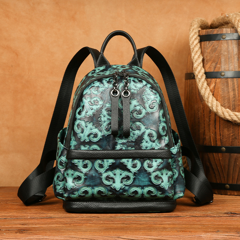 Women Bags Handmade - Johnature Tas Ransel Wanita Retro Embos