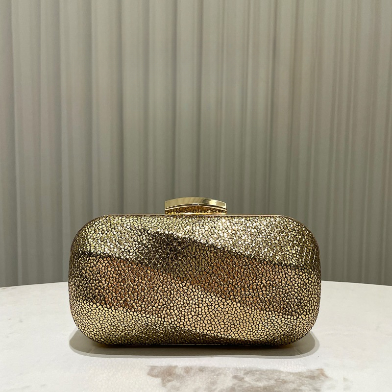 Women'S Evening Bags - Tas Malam Tekstur Metalik Berkilau untuk