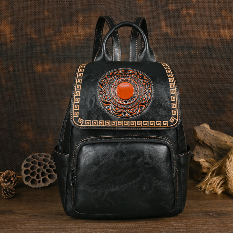 Women Bags Handmade - Johnature 2026 Tas Ransel Kulit Wanita