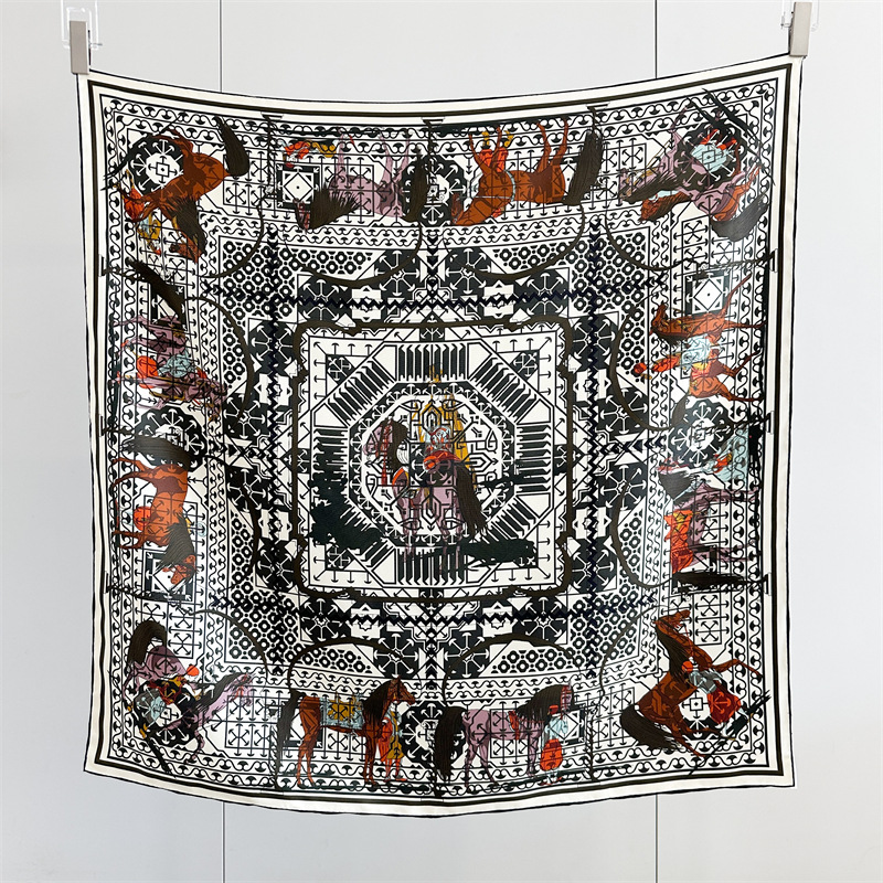 Women Bags Handmade - Syal Sutra 14Mm Bandana Persegi Mewah