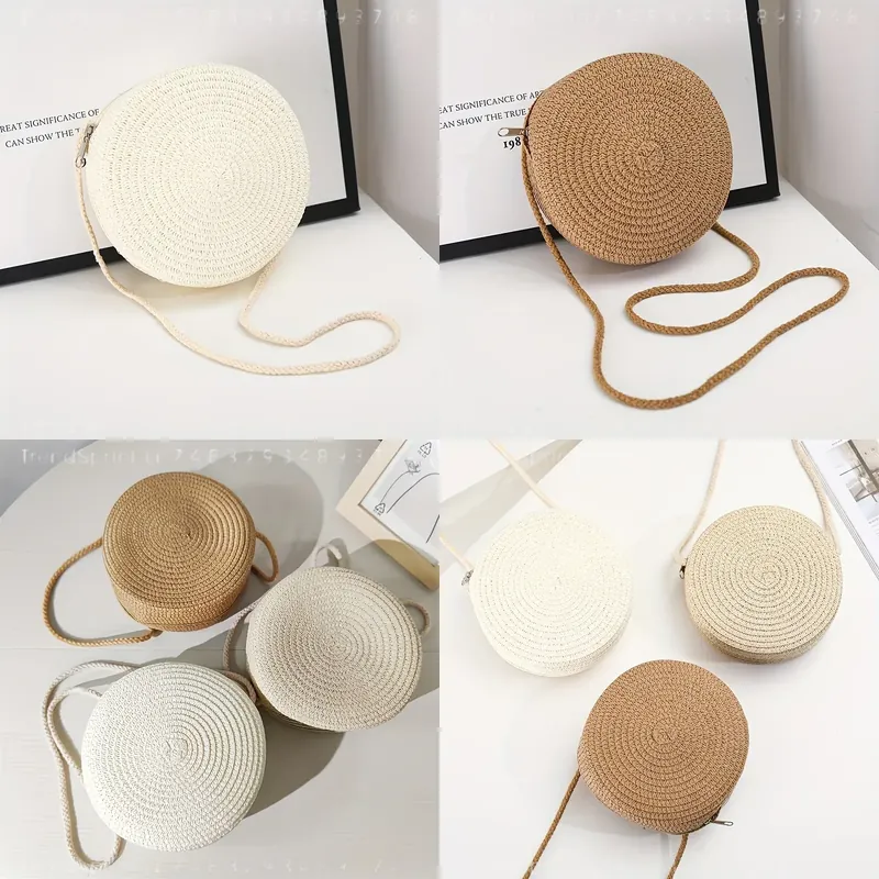Women Bags Handmade - Tas Selempang Rotan Anyaman Bulat untuk