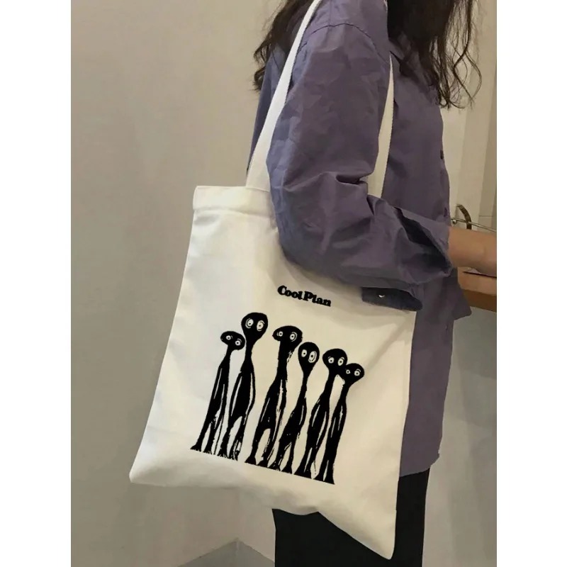 ROMWE Tas Bahu Kanvas Pola Pit - Women'S Work Bags Tote ulasan dan harga