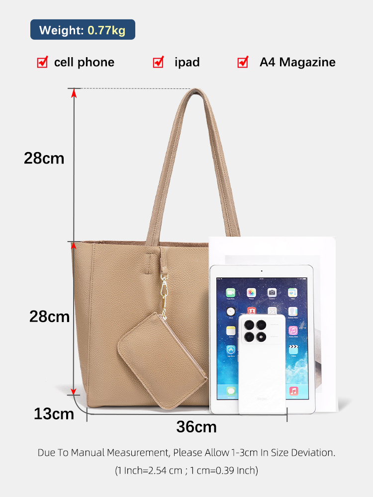 Tas Tote Besar Kulit Asli Zenc - Women'S Work Bags Tote ulasan dan harga