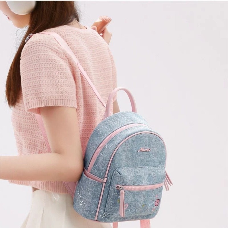 Ransel Beruang Bordir Denim Bi - Mini Backpack Women ulasan dan harga