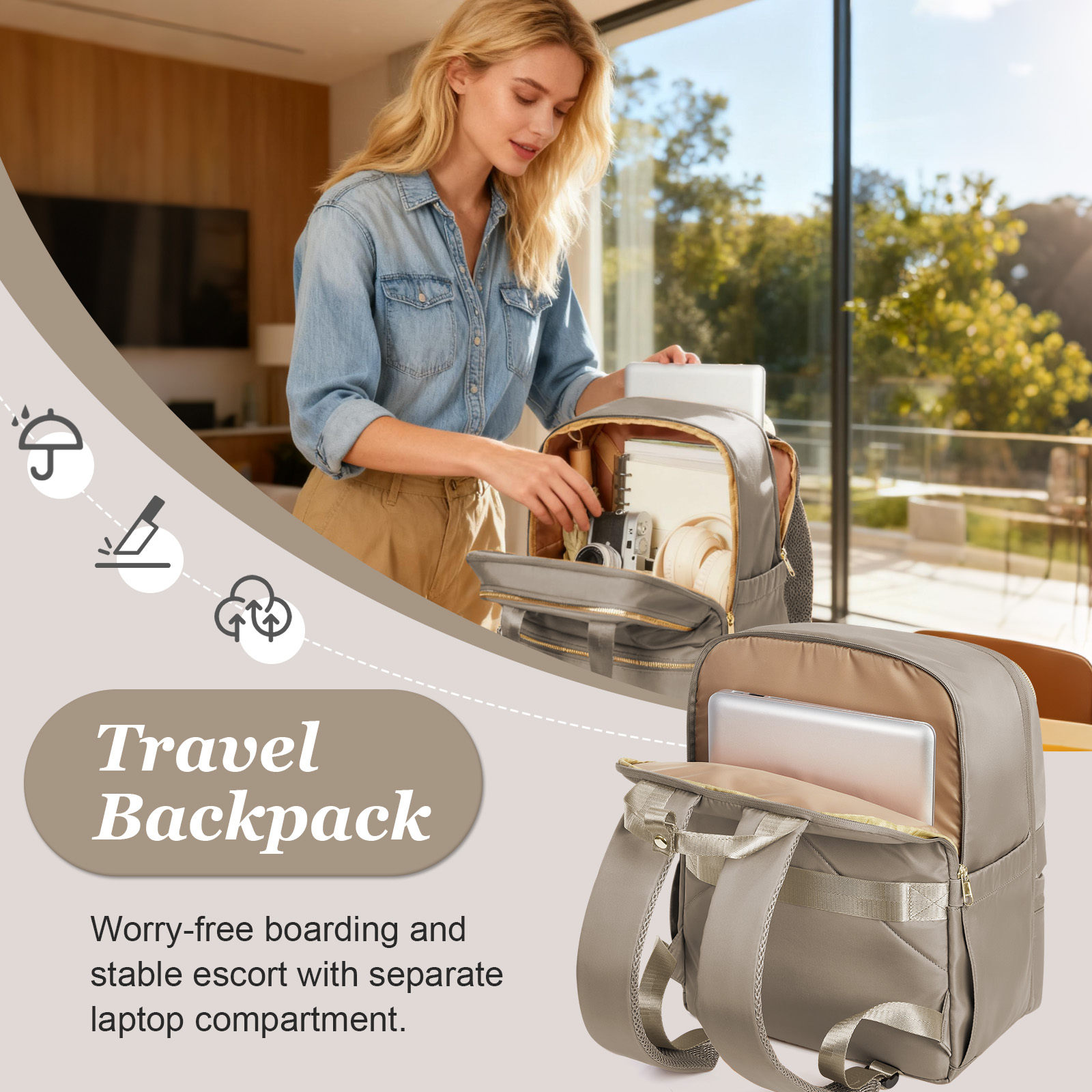 Ryanair 40x30x20 Tas Ransel Pe - Womens Backpack ulasan dan harga