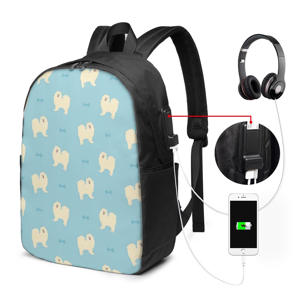 Tas Ransel Anjing Samoyed Tas  - Womens Backpack ulasan dan harga
