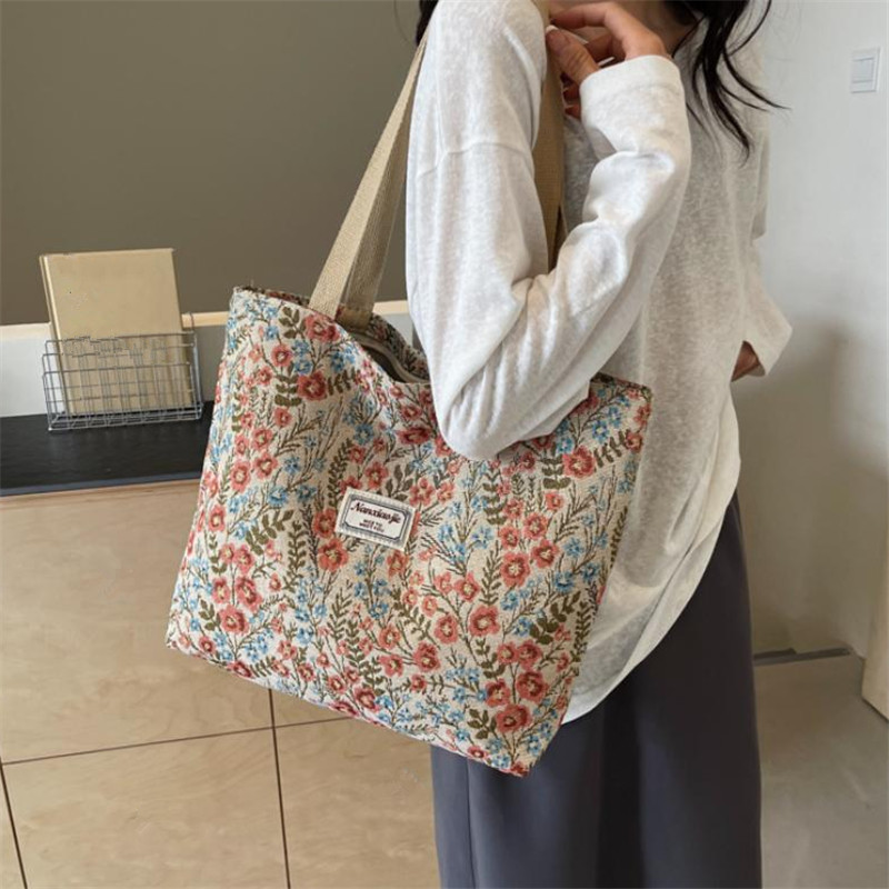 Tas Kanvas Bordir Bunga dengan - Women'S Work Bags Tote ulasan dan harga