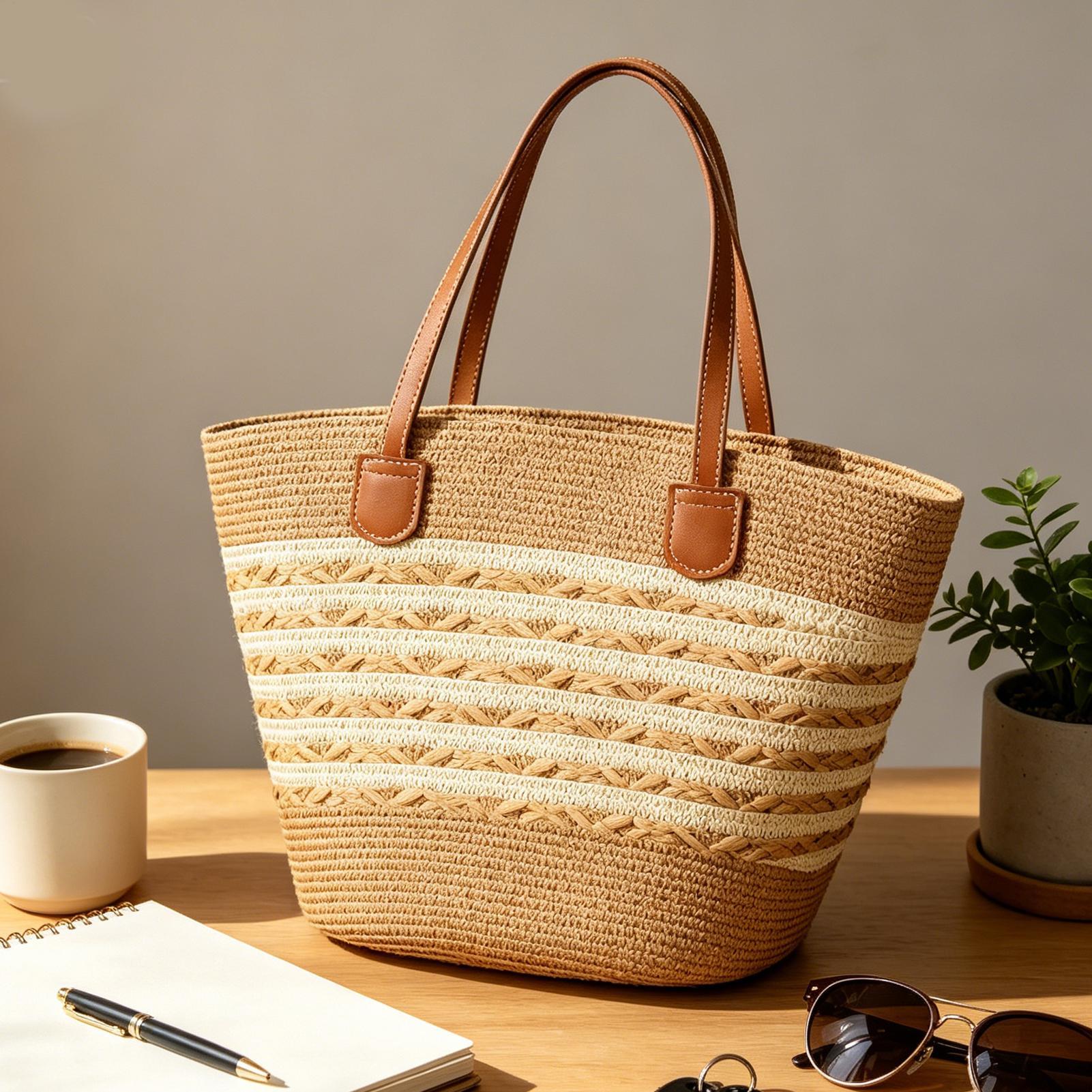 Tas Tote Jerami Boho Besar Bar - Women Bags For Party ulasan dan harga